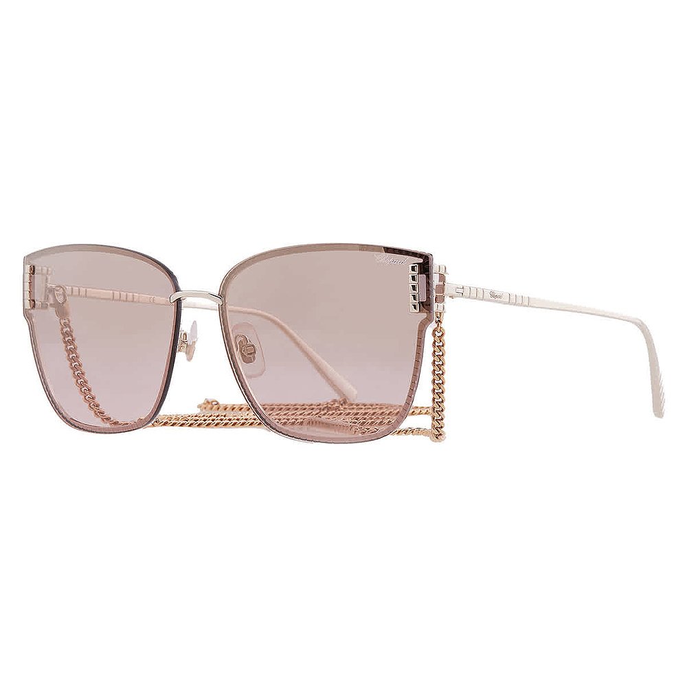 自营Chopard Gold Cat Eye Ladies Sunglasses IKCHF73 594X 63 - - 图2