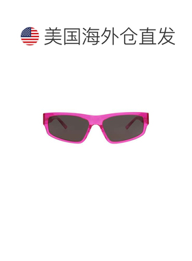 自营balenciaga方形镜框回收醋酸纤维太阳眼镜-紫红色紫红色灰色