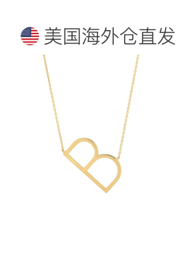 自营max + stone10k实心黄色金色大侧面大写字母首字母，带可延伸