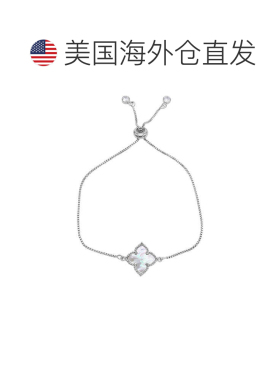 自营adornia四点花朵 Bolo 手链 白色 珍珠母银 - 白色 美国奥莱