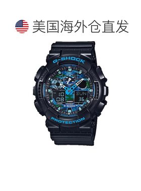 自营Casio Men's G-Shock GA-100 Series Blue Round 51mm - blue