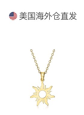 自营 Ross-Simons 14kt 黄金太阳吊坠项链 - 18 英寸 美国奥莱直