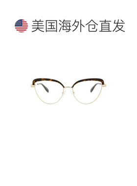 自营alexander mcqueen猫眼-框架金属光学框架-金色 美国奥莱直发