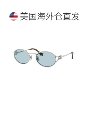 自营miu miuMU52YS 1BC20R银色/蓝色-银色 美国奥莱直发