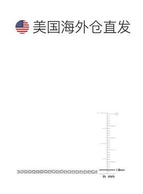 美国直邮Julianna BRolo女士项链20英寸925纯银闪亮锁扣设计时尚