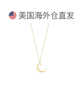 自营adornia14k镀金挂月亮和星星项链-金色 美国奥莱直发