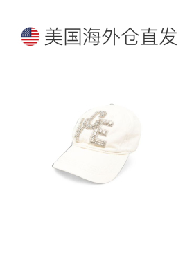 自营golden goose浅色装饰Logo丝绸尼龙帽子-白色 美国奥莱直发