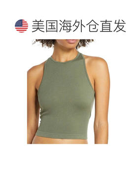 自营Women's Free People Hayley Brami Top Army Stretch Sleeve