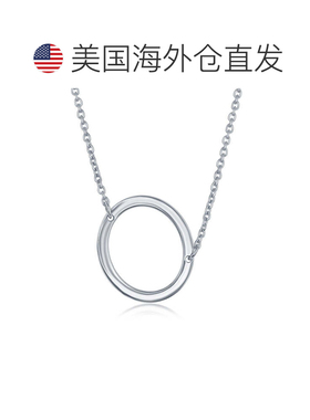 自营simona纯银侧面初始项链 - o 美国奥莱直发