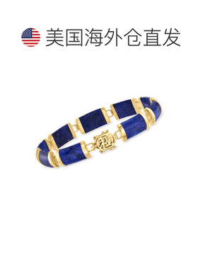 自营Ross-Simons 青金石和 14 克拉黄金“好运”汉字手链 - 8.25