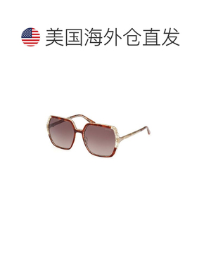 自营Guess Resin Women's Sunglasses - brown 美国奥莱直发