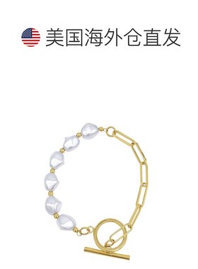 自营 Adornia 链扣珍珠手链 - 白色 美国奥莱直发金属简约