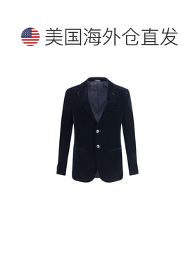 自营Giorgio Armani Icon George velvet Men's Jacket - black