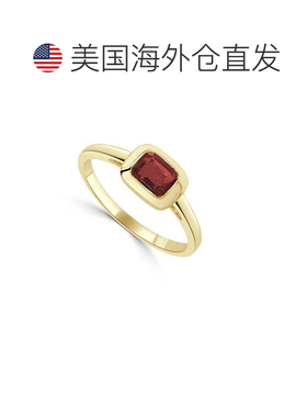 自营sabrina14K Yellow Gold Garnet Ring - yellow gold 美国奥