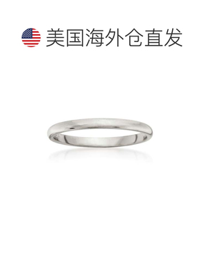 自营 Ross-Simons 女士 2 毫米 14 克拉白金结婚戒指 - 白色 美国