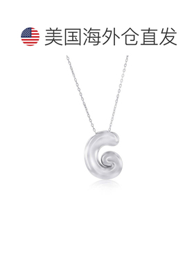 自营simonaSterling Silver, Bubble 'R' Initial Necklace - sil