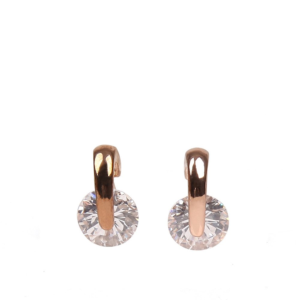天猫国际美国直购美国直邮GIVENCHY纪梵希悬挂式玫瑰金色单钻施华洛施奇水晶耳钉2
