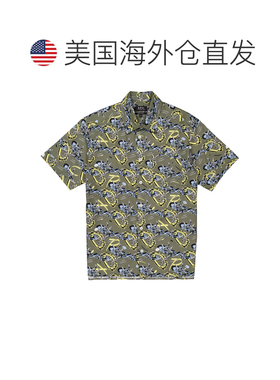 自营A.P.C. Men's Ross Short-Sleeve Shirt - green 美国奥莱直