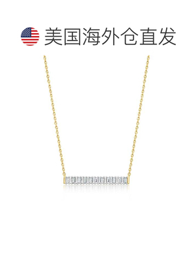 自营Ross-Simons Lab-Grown Diamond Bar Necklace in 18kt Gold