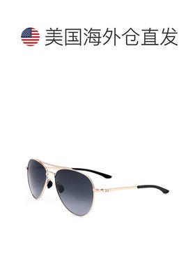 自营 Under Armour中性款57毫米灰色太阳镜-银色 美国奥莱直发