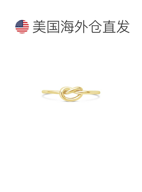 自营sterling forever925 纯银薄爱心结戒指 - 黄金 美国奥莱直发