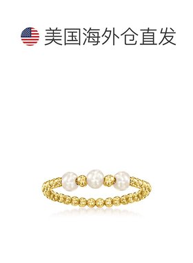 自营RS Pure by Ross-Simons 3-4mm Cultured Pearl Bead Ring in