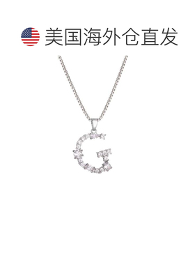 自营adornia镀银混合石水晶初始项链-银g 美国奥莱直发