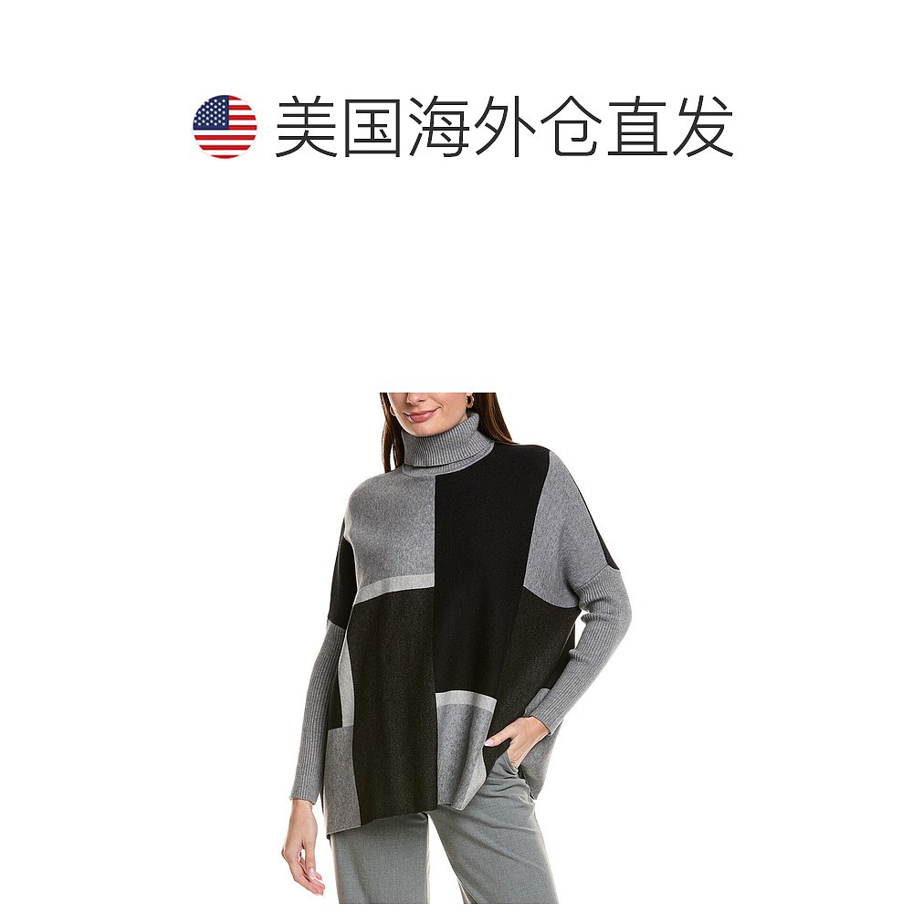 自营Joseph A. Printed Turtleneck Sweater - grey 美国奥莱直发 - 图1