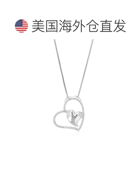 自营vir jewels1/14 cttw Lab Grown Diamond Heart Pendant Neck