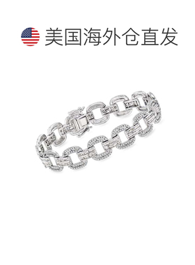 自营Ross-Simons Diamond Link Bracelet in Sterling Silver - 7