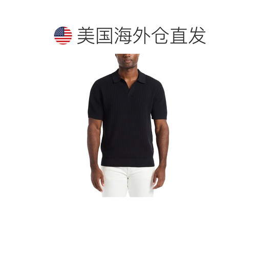 自营Robert Graham Macombs Sweater Polo Shirt - black 美国奥 - 图1
