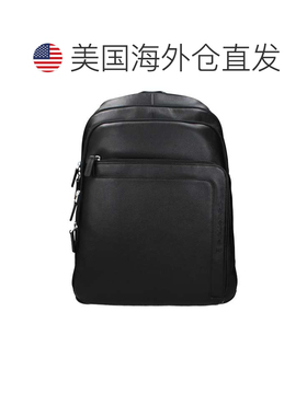 自营Piquadro Leather Men's Backpack - black 美国奥莱直发