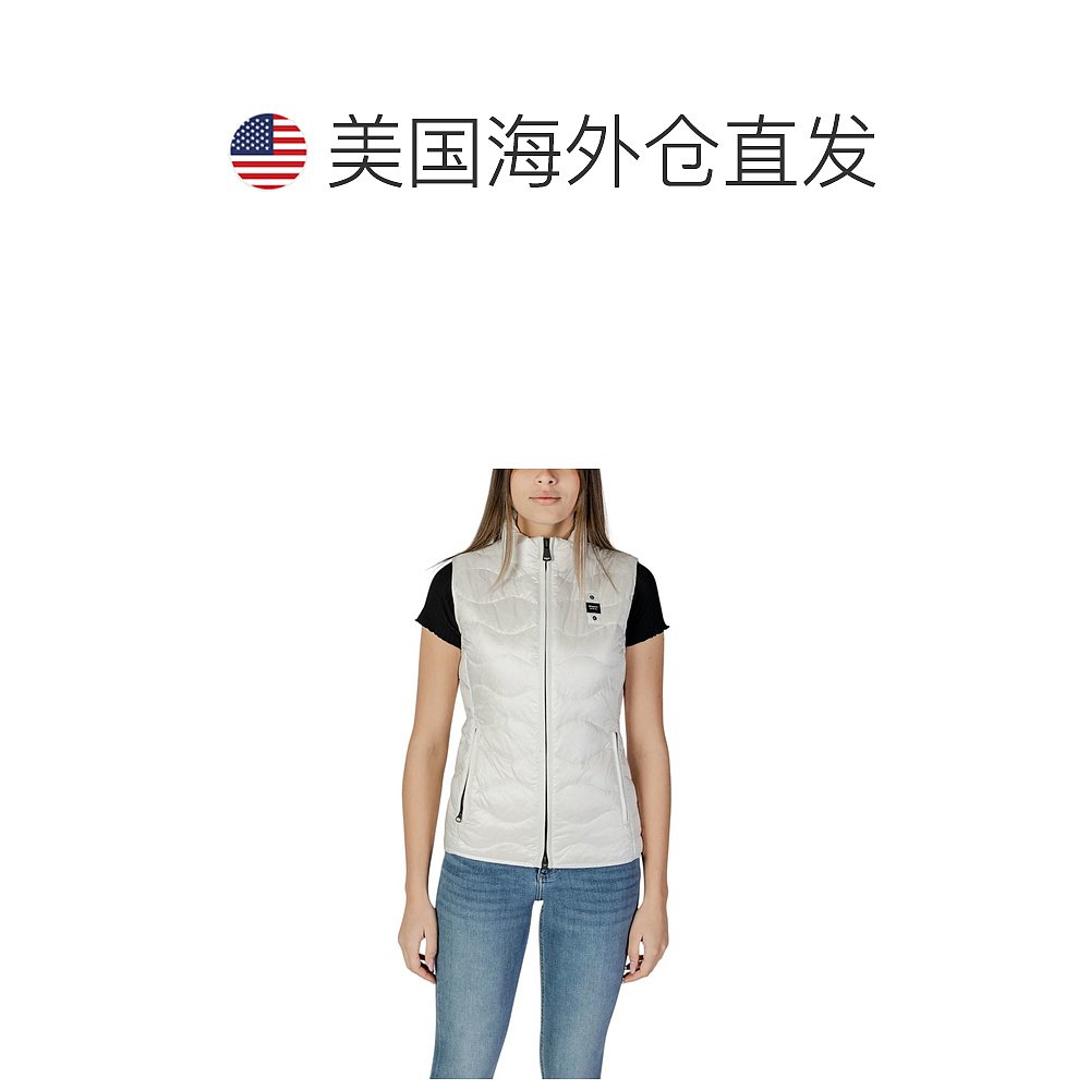 自营Blauer聚酰胺无袖女式夹克-白色 美国奥莱直发 - 图1