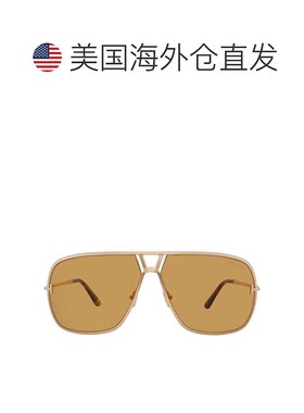 自营Tom Ford Stavros Amber Navigator Men's Sunglasses FT1204