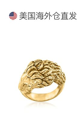 自营 Ross-Simons 意大利 18kt 黄金狮子头戒指 黄色 美国奥莱直