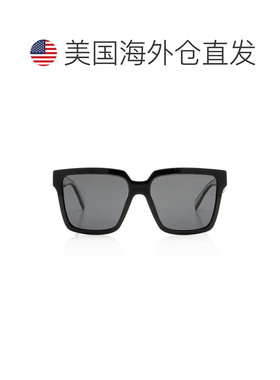 自营Prada双色徽标方形太阳镜-黑色，白色 美国奥莱直发