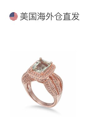 自营 Suzy Levian 纯银 4.6 cttw 绿色紫水晶戒指 - 绿色 美国奥