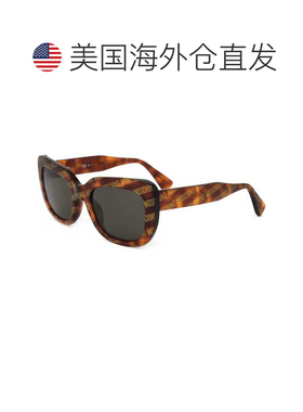 自营Moschino女式53毫米灰色太阳镜-哈瓦那 美国奥莱直发