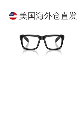 自营prada0pr D02v Oversized Square Frame Black Acetate Sungl