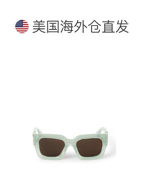 自营 off-white米白色神秘方形太阳镜-鼠尾草棕色 美国奥莱直发
