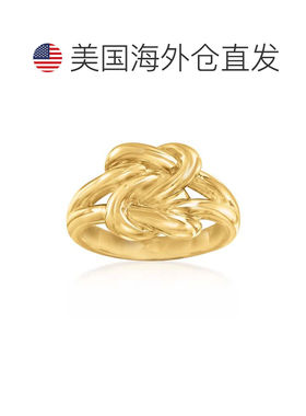 自营 Ross-Simons 14kt 黄金双爱结戒指 - 黄色 美国奥莱直发