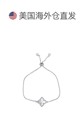 自营 adornia四点花朵 Bolo 手链 白色 珍珠母银 - 白色 美国奥莱