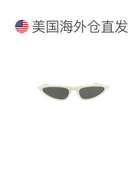 自营saint laurent猫眼框再生醋酸盐太阳镜-白色白色灰色 美国奥