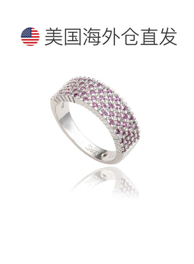 自营Suzy Levian Pink Sapphire and Diamond Accent in Sterling