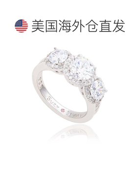 自营Suzy Levian Sterling Silver Cubic Zirconia White Three S