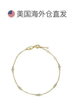 自营 Suzy Levian 0.50 克拉 TDW 14K 玫瑰金钻石手链 - 黄色 美