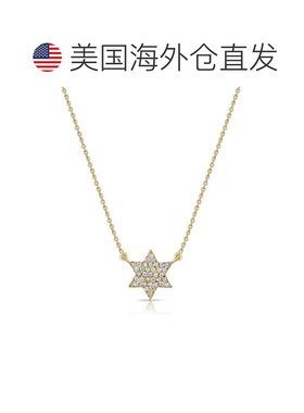 自营sabrina14K Yellow Gold Diamond Star Necklace - yellow go