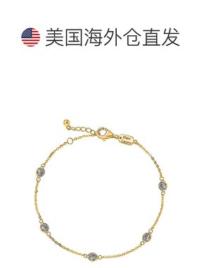 自营 Suzy Levian 0.75 克拉 TDW 14K 白金钻石手链 - 黄色 美国