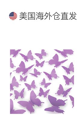 自营zulay kitchen24 件可拆卸 3D 蝴蝶装饰，有 3 种不同尺寸 -