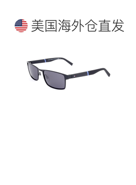 自营Tommy Hilfiger男士55毫米哑光黑色太阳镜-哑光黑色 美国奥莱